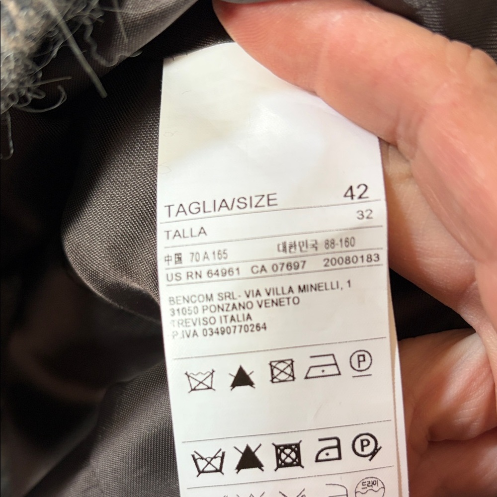 Benetton Gray Wool Blend Women's Coat - Picture 6 of 7